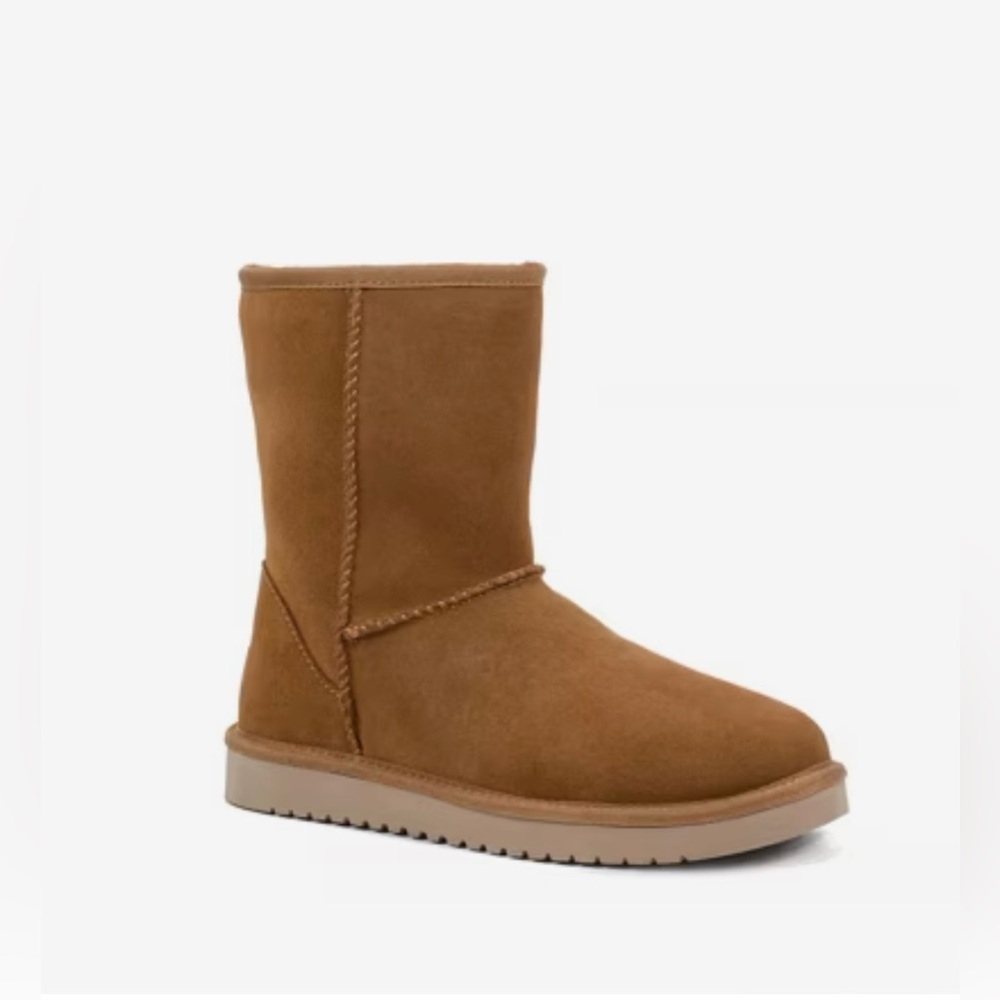 Koolaburra by UGG Women’s Koola Short Cozy Suede Fashion Boots Chestnut Sz 7 GUC